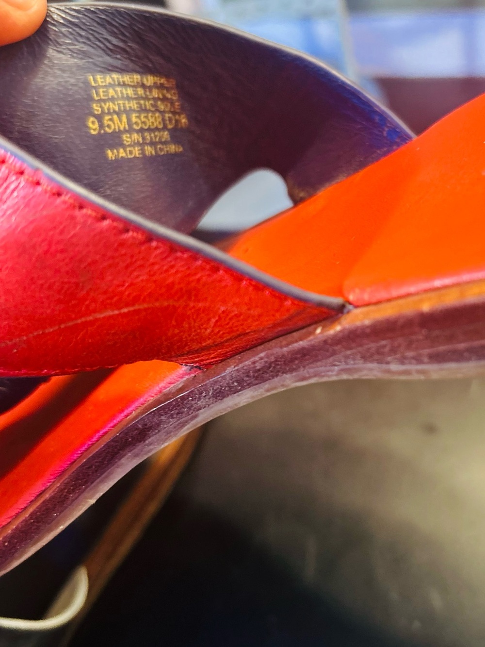 SALE•Tory Burch Red/Black Logo Slide Sandal Duo Bundle(Red/Orange Free w Flaw) - Picture 10 of 16